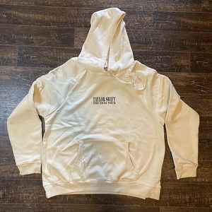 Taylor Swift Eras Tour Hoodie Official Merch Beige 2XL XXLarge w/ Bag